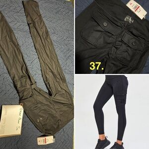 Firm Abs cargo leggings with pockets and pocket shorts.